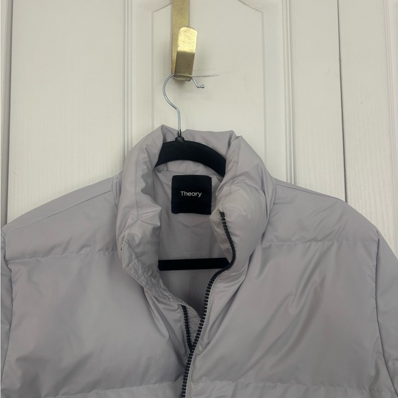 Theory Light Gray Puffer Jacket - Picture 2 of 3